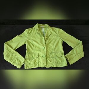 Aeropostal Lime Green Corduroy Y2K Women's Jacket